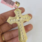 Real 14k Solid Rope Chain Jesus Cross Charm Set 6mm 18"-30" Necklace Gold