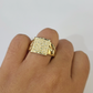 10k Nugget Ring Yellow Gold Women Men Real Genuine 10Kt