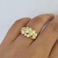 Real 10k Nugget Ring Yellow Gold Casual Ring 10kt Genuine