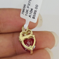 10K Real Heart Charm Pendant Gold 10kt Genuine Yellow