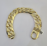 Real 10k Miami Cuban Link Bracelet Solid Gold 20mm 9.5" Lobster Lock Yellow