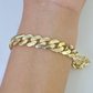14K Yellow Gold Royal Monaco Cuban Bracelet 10mm 8.5 inches Boxend Lock
