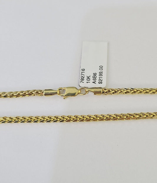 10K Gold Palm Chain 2.5mm 18" 20" 22" 24" 26" 28" Yellow Gold Real Men Women