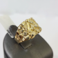 10k Nugget Ring Yellow Gold Women Men Real Genuine