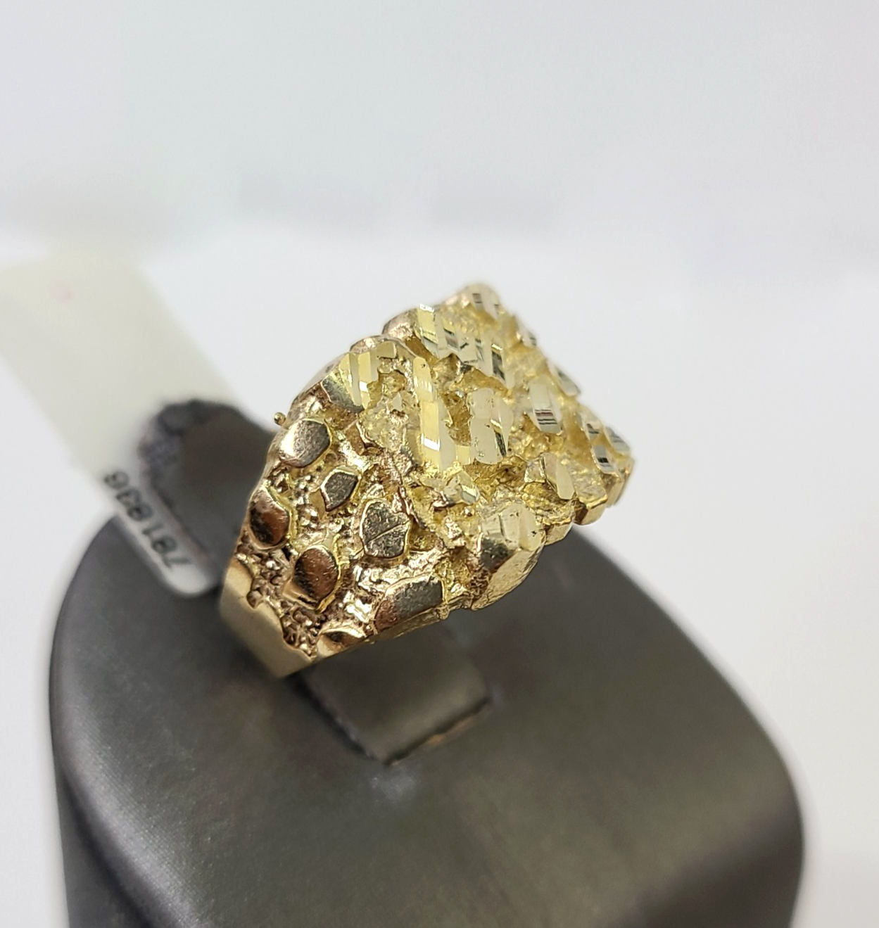 10k Nugget Ring Yellow Gold Women Men Real Genuine