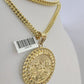 10K Franco Chain Last Supper Charm Necklace 20"-28" 4mm Gold SET Yellow