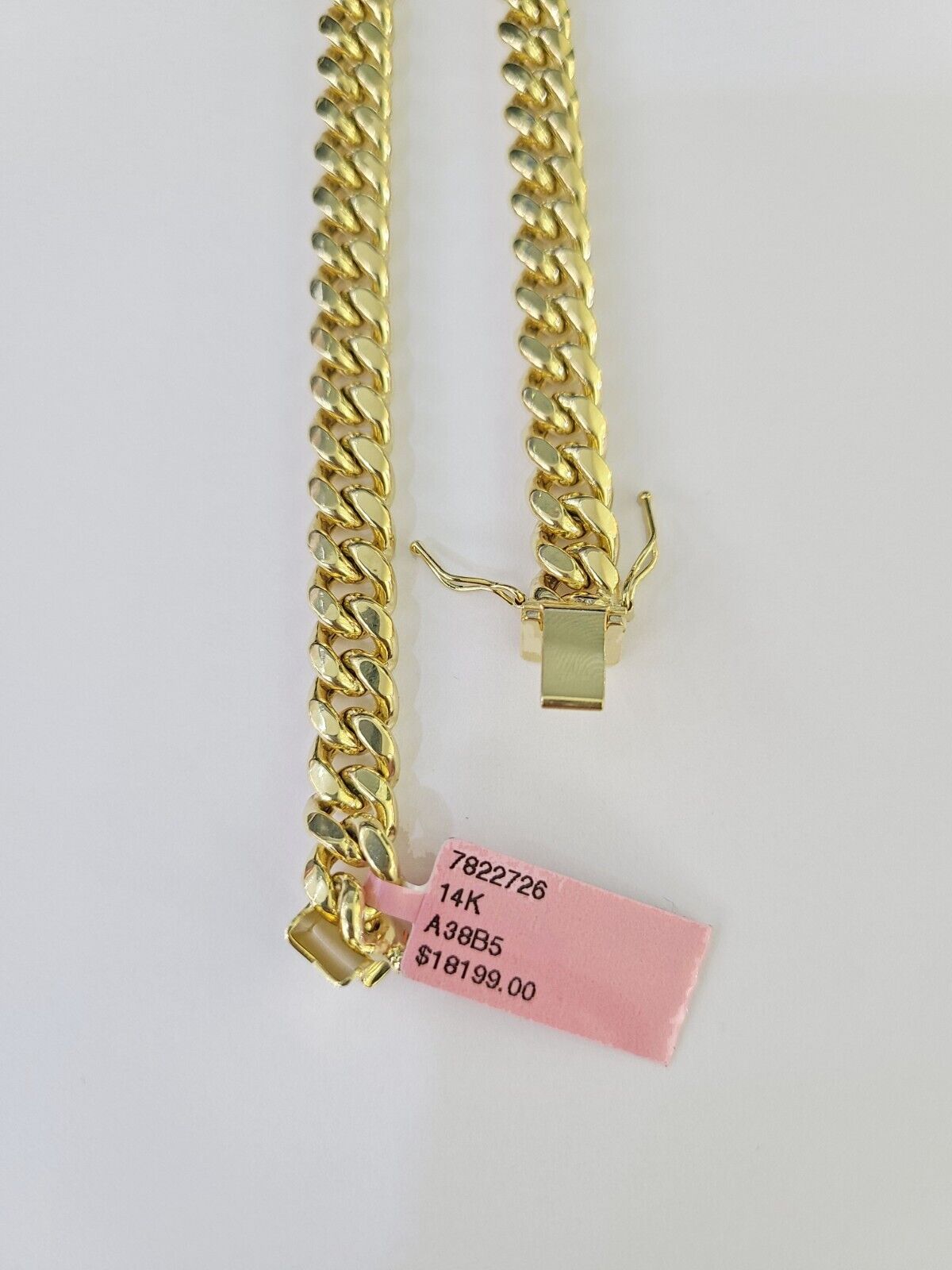 Real 14K Miami Cuban Link Chain Necklace Yellow Gold 24 inch 7mm Mens 14KT