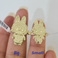10k Cartoon Monster Ring Yellow Gold Women Men Real Genuine
