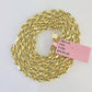 14k Real Rope Chain Necklace 4mm 18"-26" Inch Yellow Gold Men Women Genuine