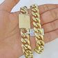 14k Real Miami Cuban Link Chain Chino Lock 20 inches 13mm Genuine Yellow Genuine