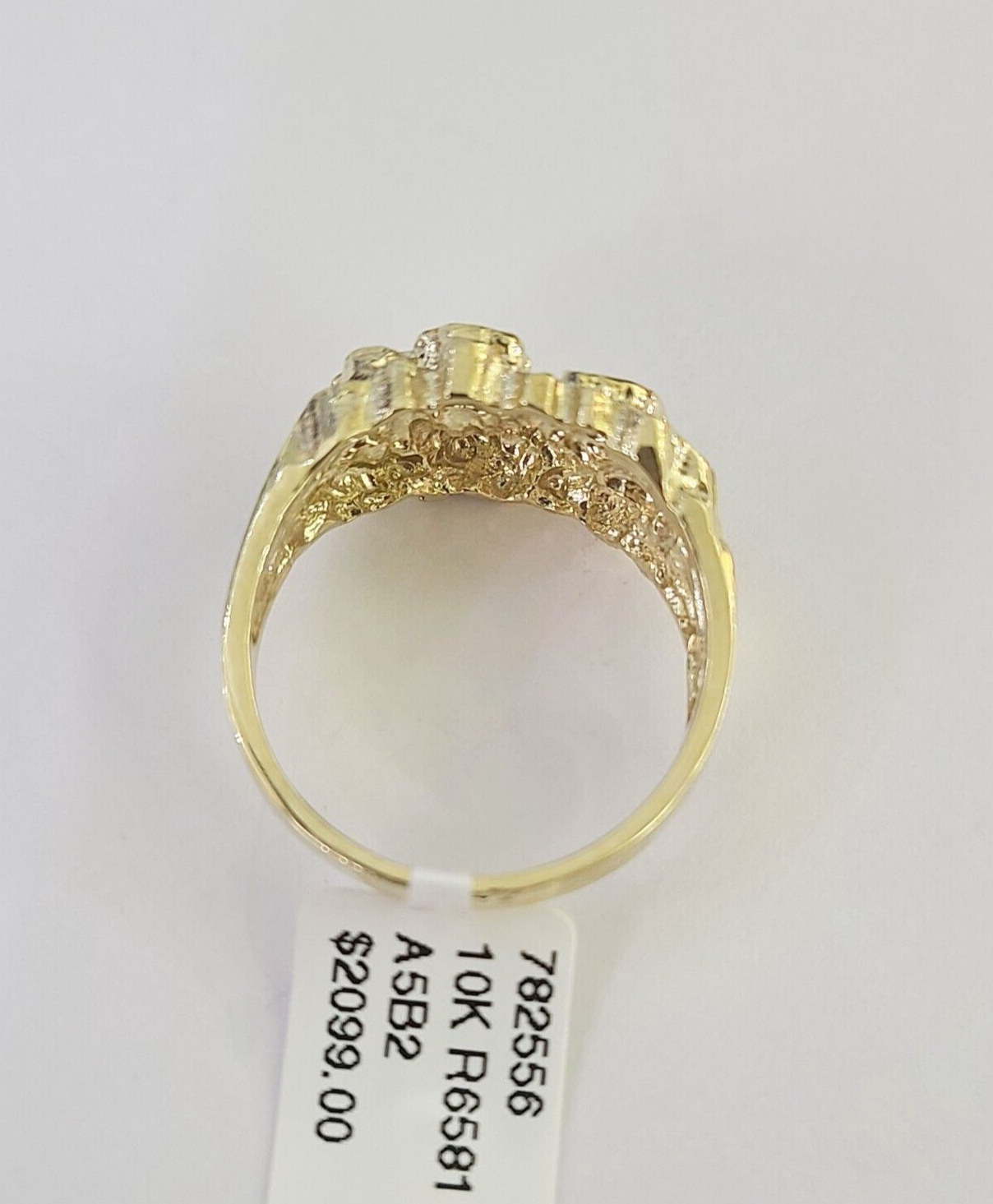 Real 10k Nugget Ring Yellow Gold Casual Ring 10kt Genuine