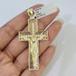 10K Gold Franco Chain Cross Charm Length 18-26 inches 3mm REAL Yellow