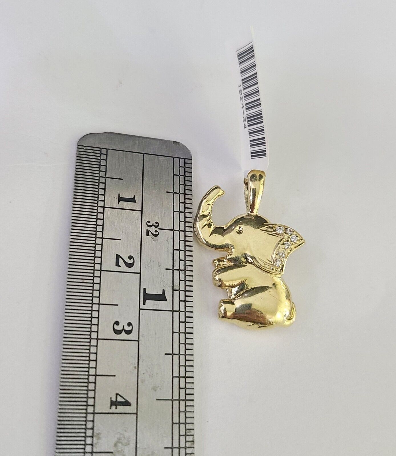 10K Real Yellow Gold Elephant Charm Pendant Gold 10kt Genuine