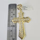 Real 10k Rope Chain Jesus Cross Charm Set 8mm 20"-30" Inch Necklace Yellow Gold