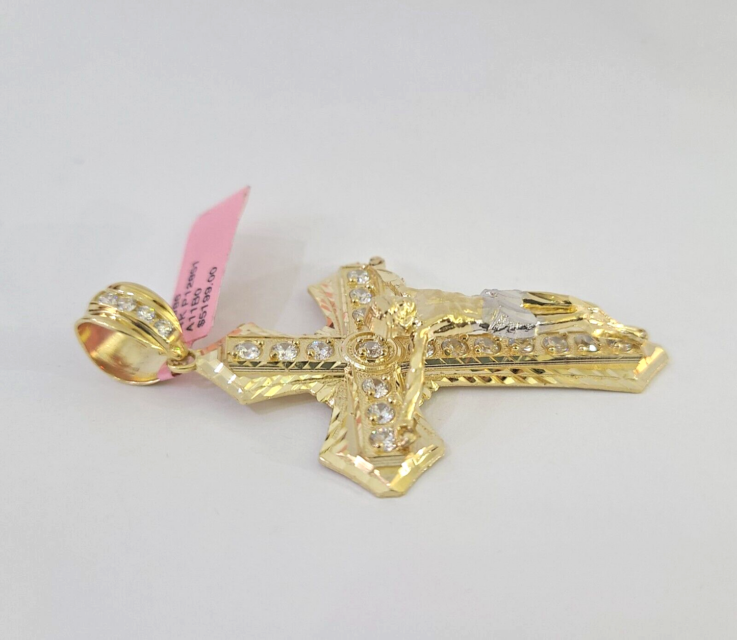 14k Jesus Christ Cross Charm Pendant Yellow Gold REAL Genuine 14kt