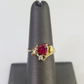 Real 10k Yellow Gold Hearts Ring Wedding Engagement Casual 10Kt Genuine