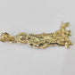 Real 10K Gold Saint Lazaro Charm 10kt yellow Gold Pendent Sheppard Dogs