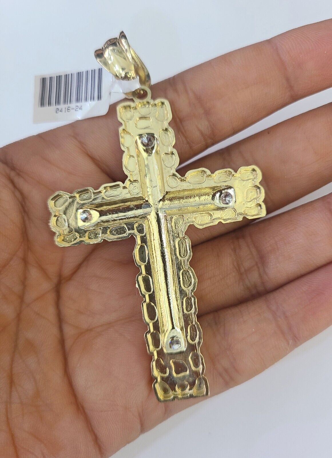 Real 10k Rope Chain Jesus Cross Charm Set 8mm 20"-30" Inch Necklace Yellow Gold