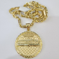 Real 10k Gold Milano Rope Chain Last Supper Necklace SET 5mm 18"-28" Pendant
