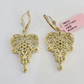 14k Chandelier Earrings Yellow Gold Push Back Real Women Genuine 14Kt