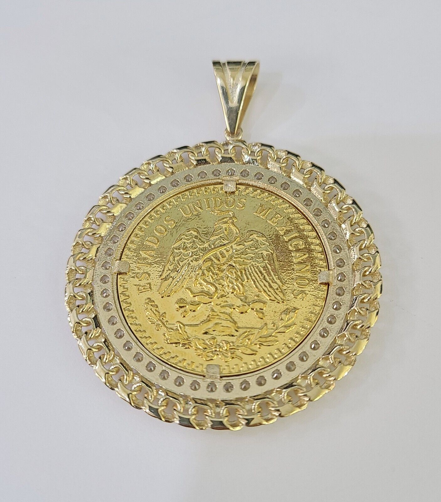 10k Centenario Coin Charm Yellow Gold 50 Pesos 1947 Mexico/Mexican Coin