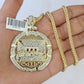 10K Yellow Gold Franco Chain Last Supper Charm ,necklace 3mm 18-26inch REAL 10KT