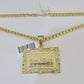 10k Gold Byzantine Necklace Last Supper Charm 18-26 inches 3mm REAL SET Chain