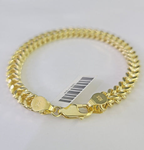 10k Franco Bracelet 6mm 8" Inch Yellow Gold Men Women Link Real 10kt