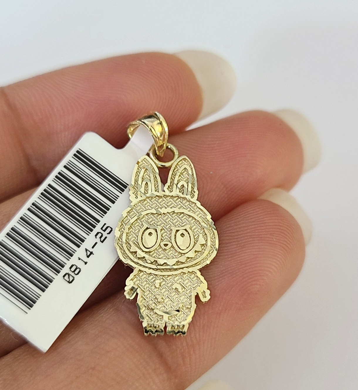 10k Cartoon Monster Charm Pendant Men Women 10kt Real Yellow Gold