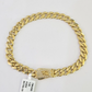 Real 10K Royal Monaco Bracelet Yellow Gold 8" Box Clasp 8mm Genuine Unisex