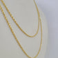 18k Real Solid Rope Chain Yellow Gold 2mm 22" Inch Genuine 18k Necklace