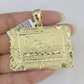 Real 10k Last Supper Pendant Charm Yellow Gold 2" Diamond Cut Genuine