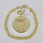 10k Solid Rope Chain Last Supper Charm Set 4mm 20"-28" Necklace Gold Yellow