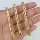 Real 10k Milano Rope Chain Necklace Yellow Gold 5mm 22" with no days off charm