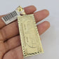 Real 10k Rope Chain 100$ Bill Money Charm Set 7mm 20"-28" Inch Necklace Gold