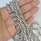 10K Rope Chain Real Solid White Gold Necklace 5mm Length 20" 22" 24" 26" 28" 30"