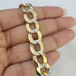 14K Gold Bracelet Cuban Curb Link Diamond Cut 11mm 7" Inch REAL Gold
