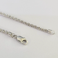 10k White Gold Iced Chain 2.5mm Diamond Cut Necklace 18" 20" 22" 10Kt