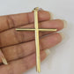 10K Gold Franco Chain Jesus Cross Charm Pendant 20-26 inches 2.5mm REAL Yellow