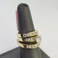 Solid 14k Gold Ring Set Trio Wedding Band REAL His Her Set Casual Wedding