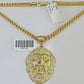 10K Gold Franco Chain Lion Charm Length 18-26 inches 3mm REAL Yellow