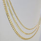 10k Gold Cuban Curb Necklace Chain 3mm 4mm 5mm 18-28 Inches 10kt Yellow Real