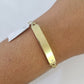 10k Chino ID Bracelet Yellow Gold Box Lock Real 10kt 6"