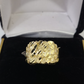 10k Nugget Ring Yellow Gold Women Men Real Genuine