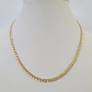 REAL 14k Cuban Curb Link Necklace Chain 4mm 16 inches Diamond Cuts 14kt