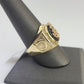 Real 10k Ring Anchor Fancy Black Design Yellow Gold Men Casual 10kt