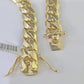 Real 10K Yellow Gold ID Bracelet Miami Cuban Link Solid 12mm 8" 8.5" 9" inches