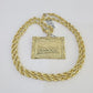 10k Solid Rope Chain Last Supper Charm Set 4mm 18"-30" Necklace Gold Pendant