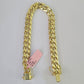 Real 14K Miami Cuban Bracelet Yellow Gold Box Clasp 7.5" Inch 10mm Link Hollow