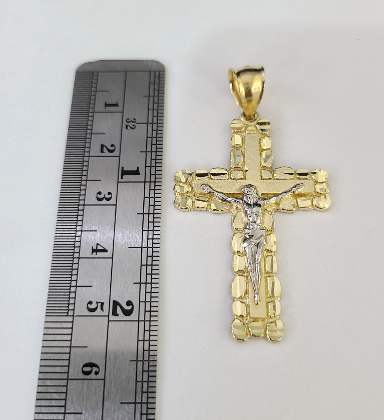 10k Milano Rope Chain Jesus Cross Charm Necklace SET 5mm 18"-28" Pendant